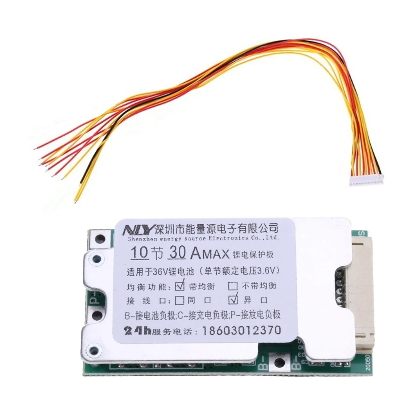 

M6CF Compact for Protection Board Li-ion Cell 30A 36V 10S Lithium Charging Board for Protection Lithium B