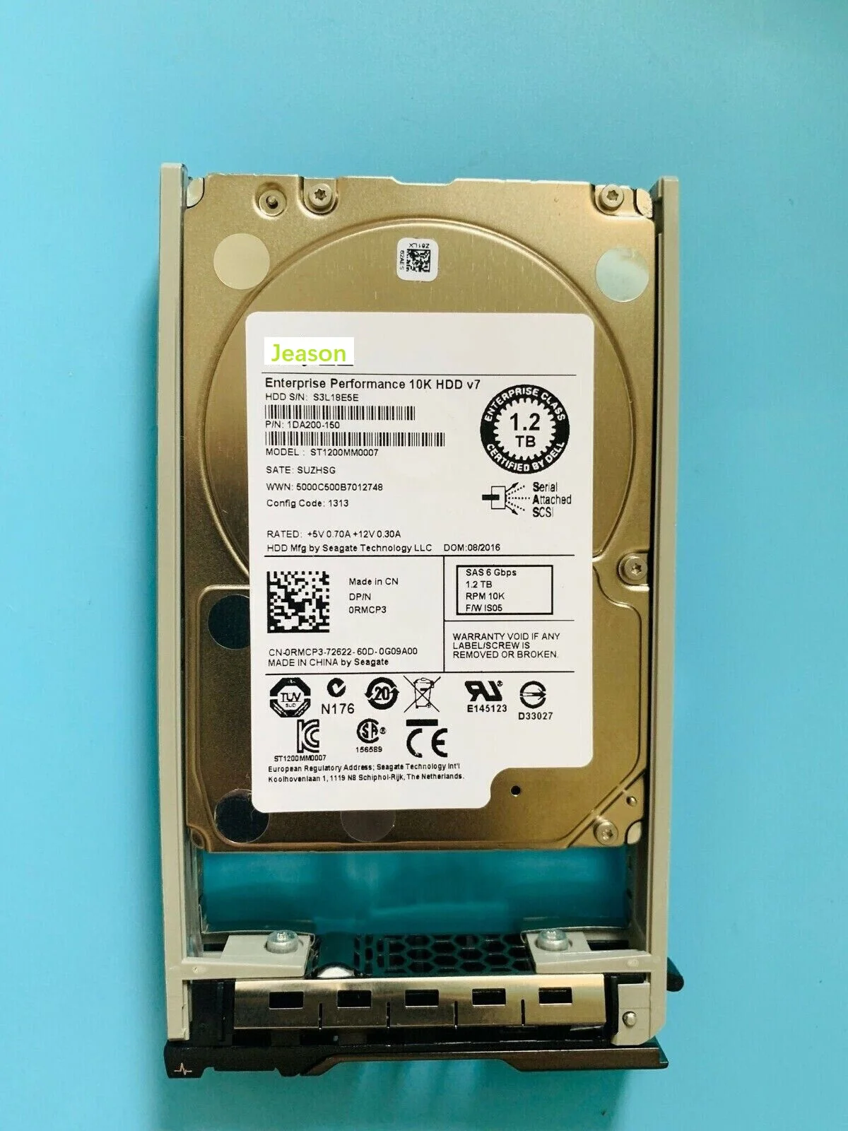 NEW FOR  DELL 0RMCP3 1.2TB 10K 2.5‘’ 6Gbps SAS ENT HDD ST1200MM0007 Hard Drive