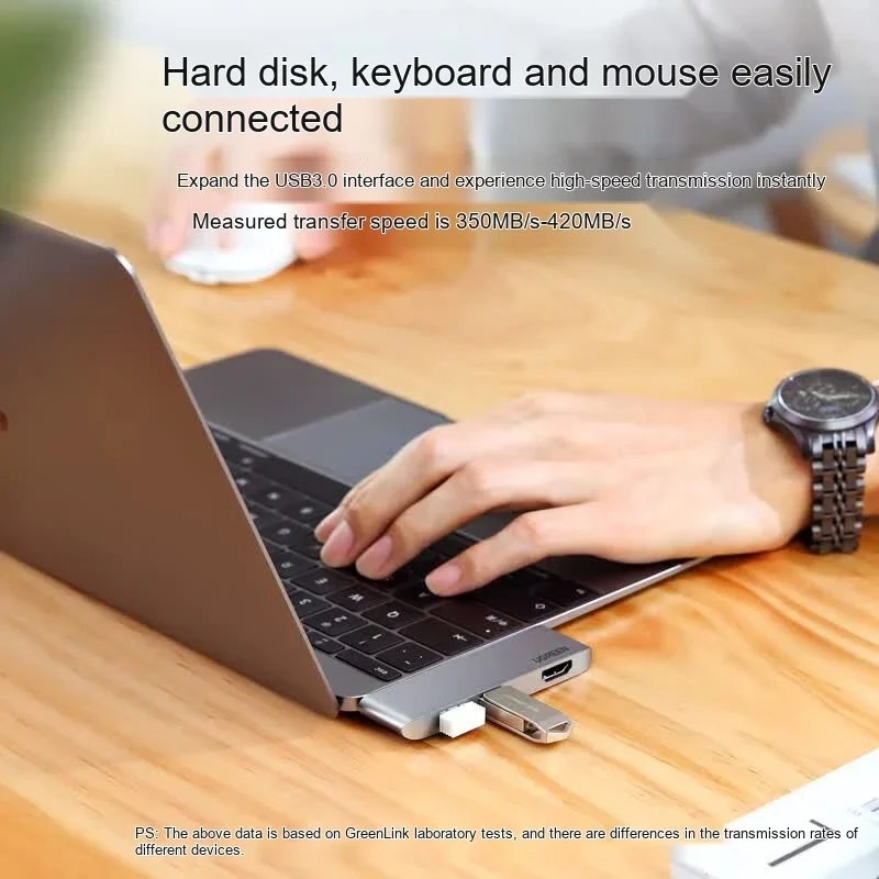UGREEN 60567 CM263 USB C Hub 3 in 1 with 4K HDMI USB 3.0 Type C Adapter Dock for MacBook Pro Air Laptop Tablet Phone