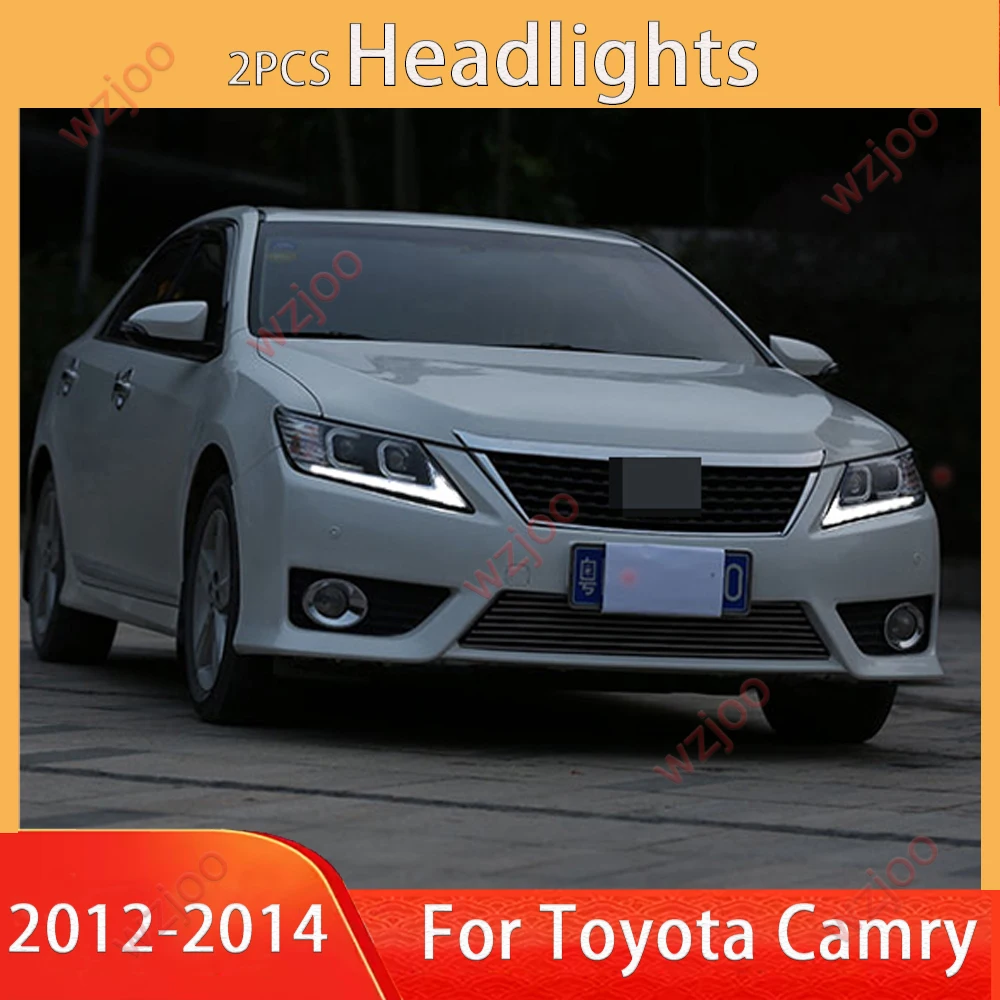 

Car Styling for Toyota Camry Headlights 2012-2014 Camry LED Headlight DRL Lens Double Beam H7 HID Xenon bi xenon lens