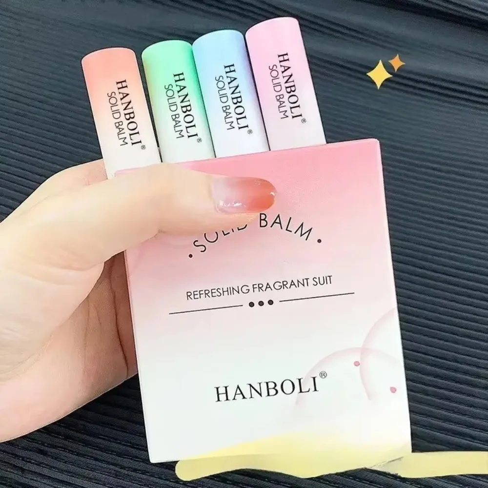 

4pcs Portable Mini Solid Perfume Sticks Long-Lasting Natural Solid Balm Fresh Scent Fragrance Paste For Dating