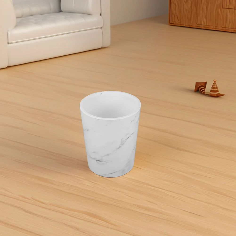 

Большой емкости с мраморным узором, мусорный бак, пресс-кольцо, держатель для мешка для мусора, домашний офис, ванная комната, пластиковая мусорная корзина, устойчивая к пятнам