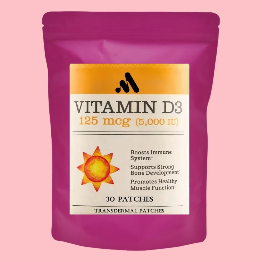 

30 Patches Vitamin D3 5000 IU, Vitamin D Transdermal Patches, Premium for Immune Support, Healthy Muscle Function, Bone Health