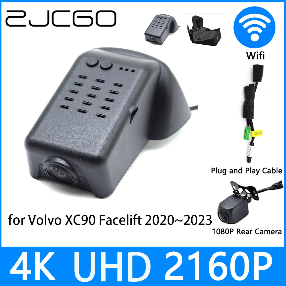 

ZJCGO Dash Cam 4K UHD 2160P Car Video Recorder DVR Night Vision for for Volvo XC90 Facelift 2020 2021 2022 2023