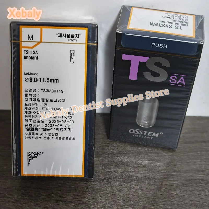 Original OSS TS Implant Fixture and Osstem Healing Abutment Kit, Dental Surgery Accessories Set for Oral Implant