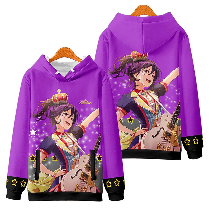 BanG Dream! Hello Happy World Hoodies 3D Print Anime Sweatshirts Men Women Harajuku Tracksuit Pullover Oversized Y2k Hoodie Coat