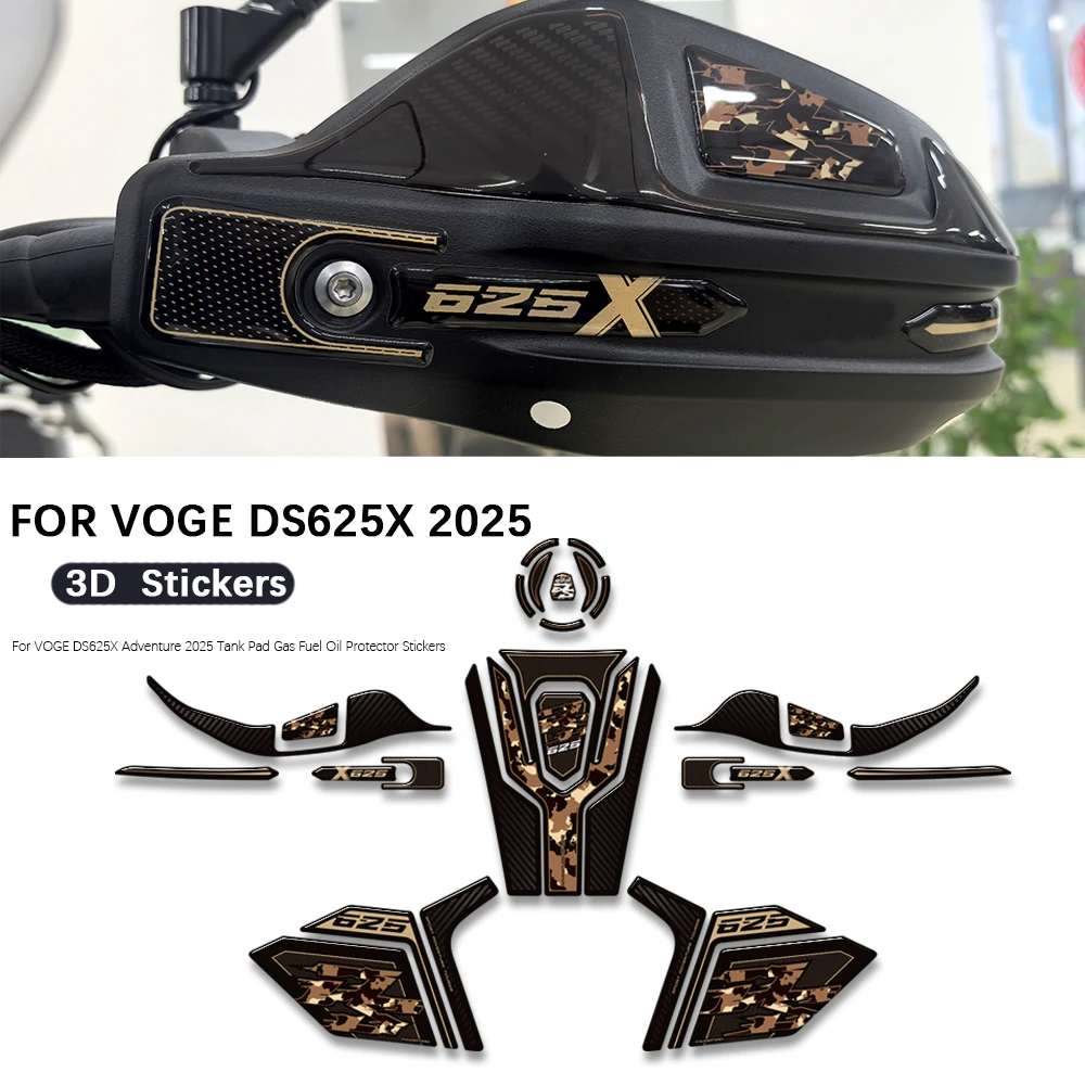 Motorcycle Accessories For VOGE DS625X Adventure 2025- Tank Pad Gas Fuel Oil Protector Stickers Decals Fairing Fender Handguard