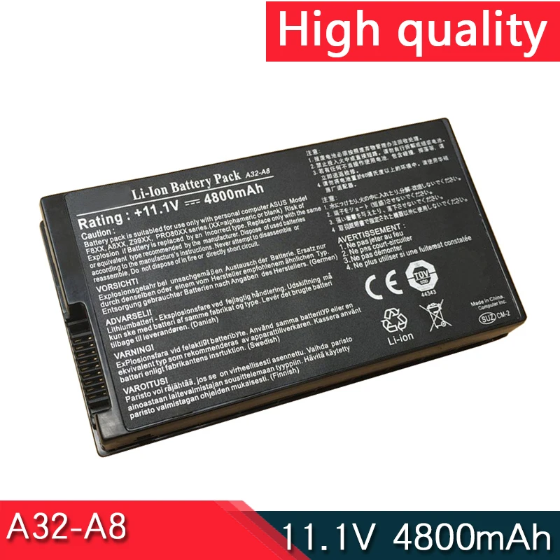 Новинка A32-A8 11,1 V 4800Wh Аккумулятор для ноутбука ASUS X81S F8V X80 X81 X83 X85 X88 F8S A8J A8S A8T N81 Z99J A8000J F80S F81S F83V Z99F
