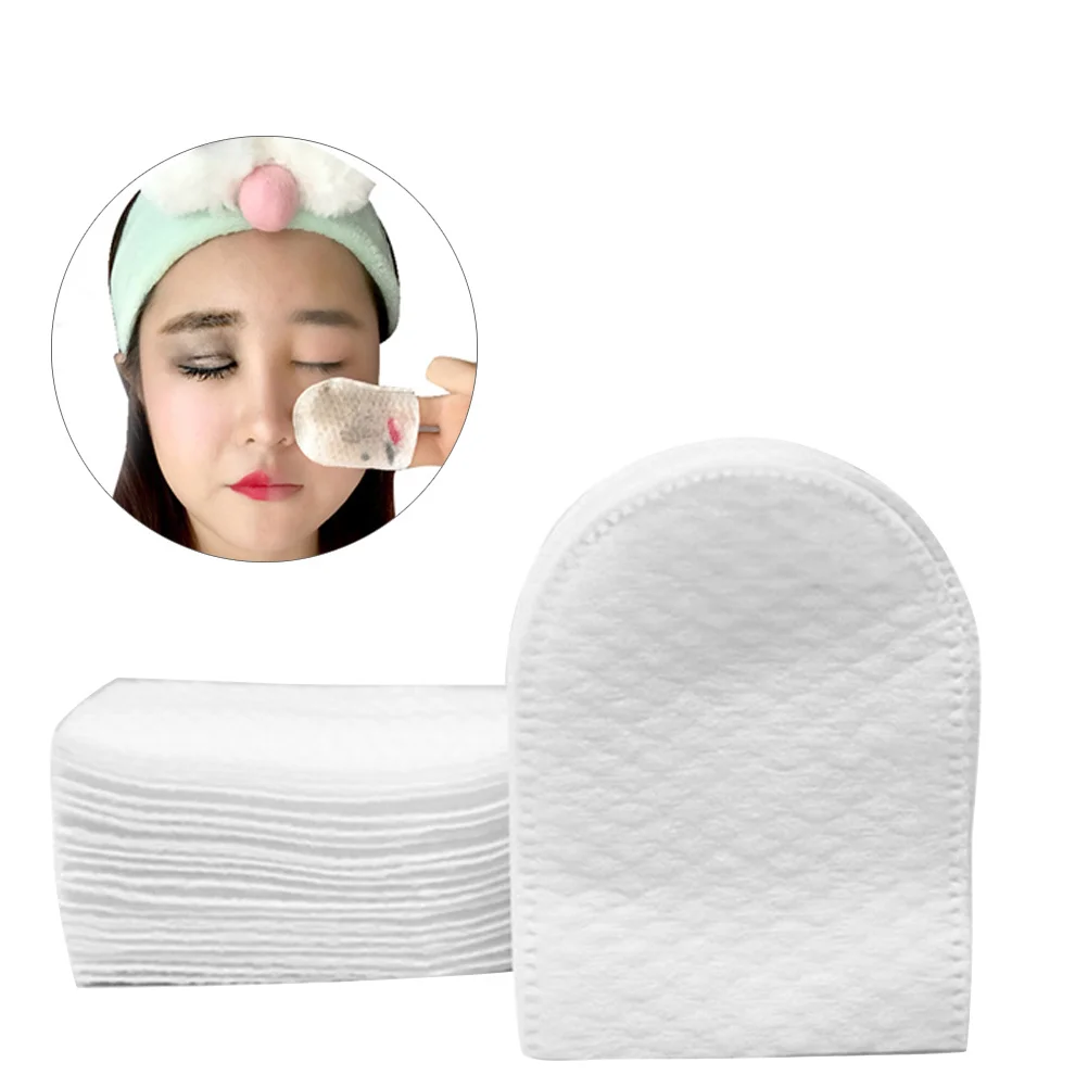 240 قطعة من وسادات قطنية لمكياج الوجه على شكل حرف U لإزالة المكياج والعناية بالبشرة وتطبيق لوشن الحبر