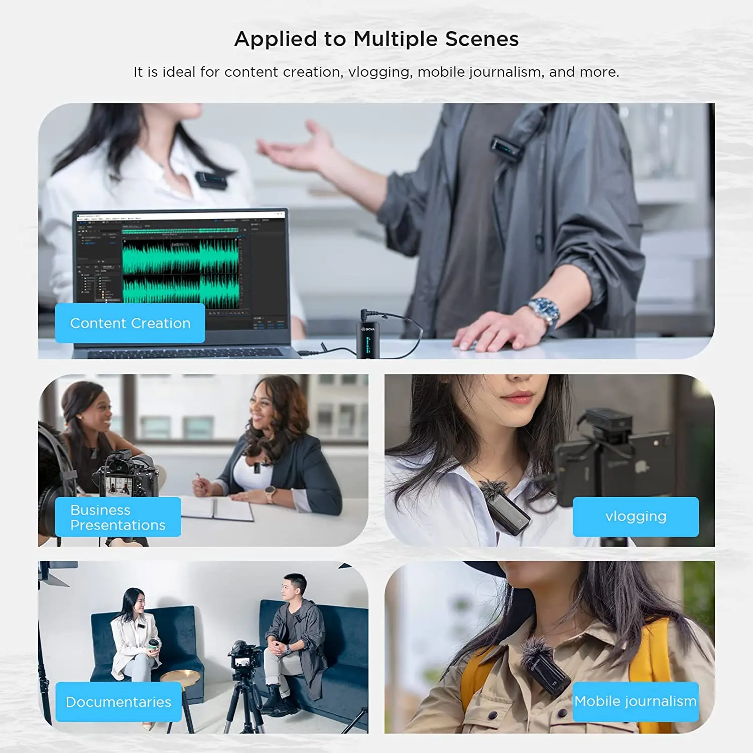 BOYA BY-XM6 S1 S2 2.4GHz Ngưng Tụ Không Dây Lavalier Cài Ve Áo Micro Cho Máy Tính Di Động Android iPhone Máy Ảnh DSLR Phát Trực Tuyến Youtube