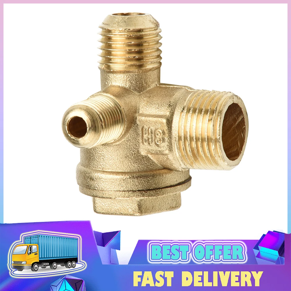 Male Thread Air Compressor Unidirectional Check Valve Connect Pipe Fittings Brass Connector Air Pump part Replacement