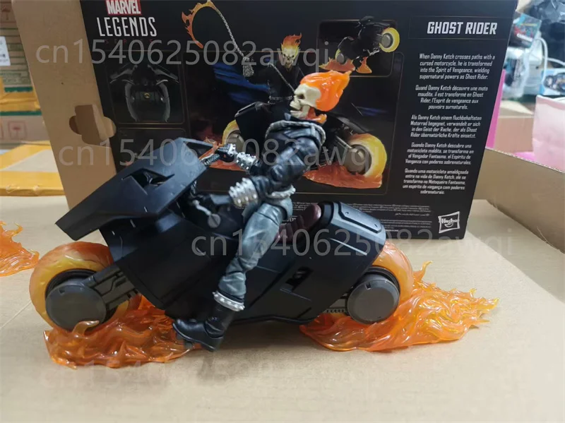 Marvel Ghost Rider Figure With Miotorcycle Hell Cycle Battle Car 85th Anniversary Marvel Legends Series Action Figure Model Toys view 6