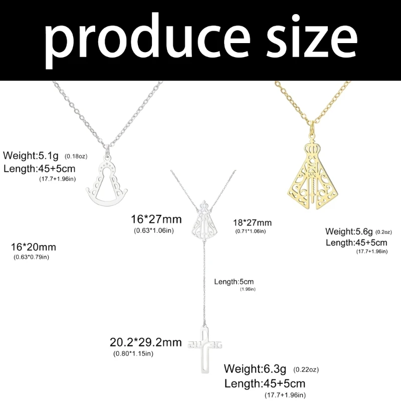 HXBF Openwork Necklace with a Clean, Polished Stainless Steel Appearance