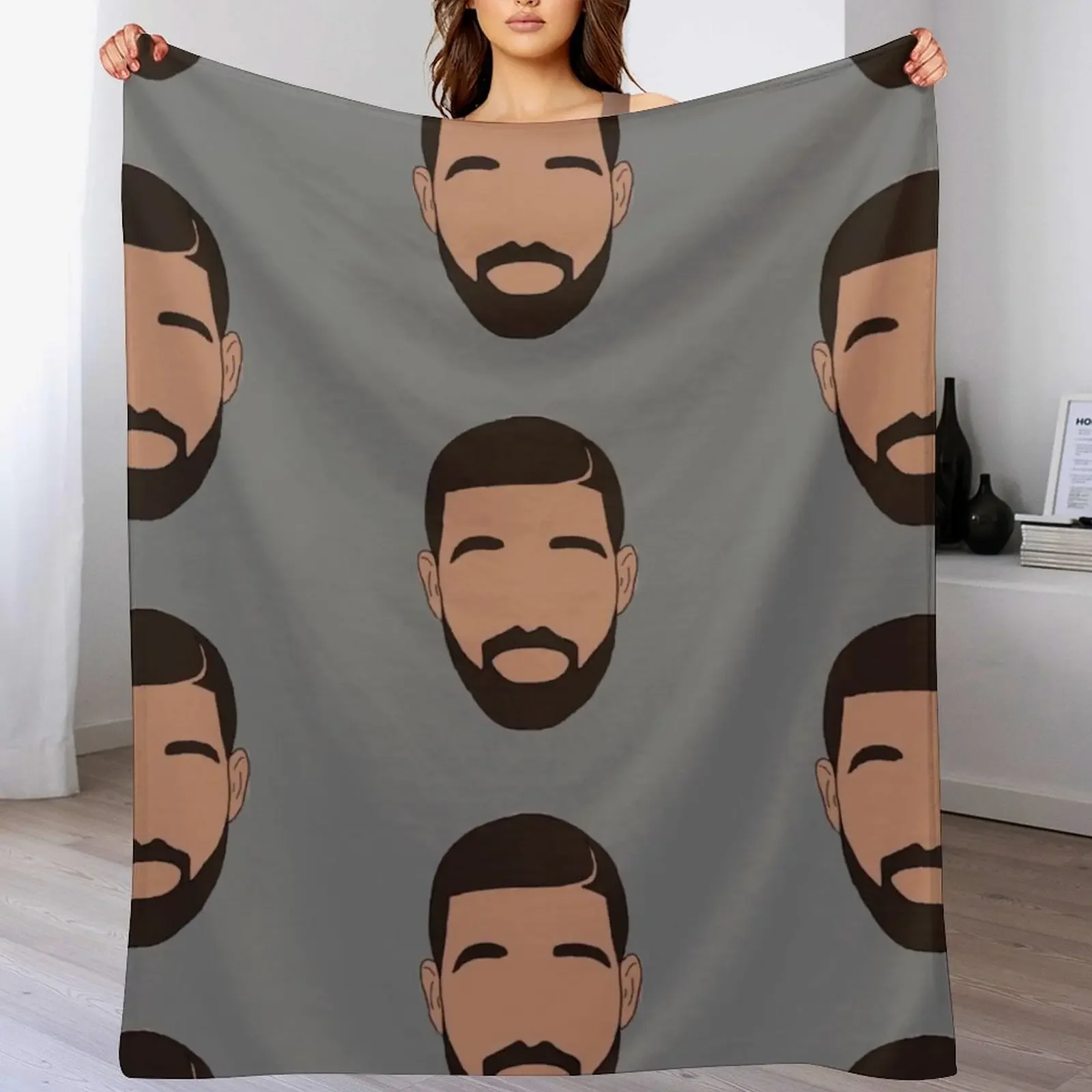 

Drake head Throw Blanket Thin Furry Soft Retros Blankets