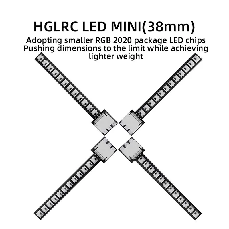 HGLRC LED MINI 38/25 Programmable Strip Light Controller Board 2812 FPV Racing Drone
