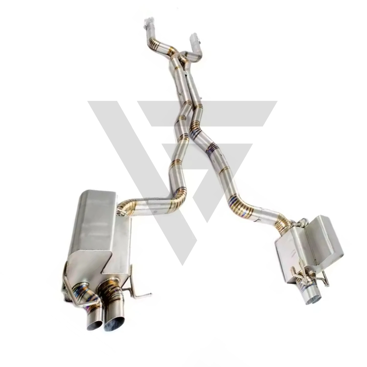 ECCF Valvetronic Titanium Catback Exhaust For Mercedes AMG C63 W205 4.0L Aggressive Sound Performance Upgrade Easy Installation