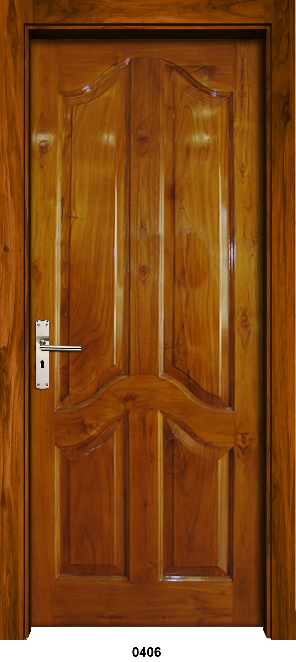 Customization Sleek Door Polish Panel Composite Wooden Door For Home Interiors