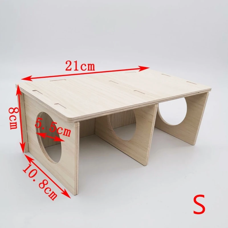 Durable Hamsters House Harmless Pet Toy Solid Wood Hamster Funny Rest House Toy