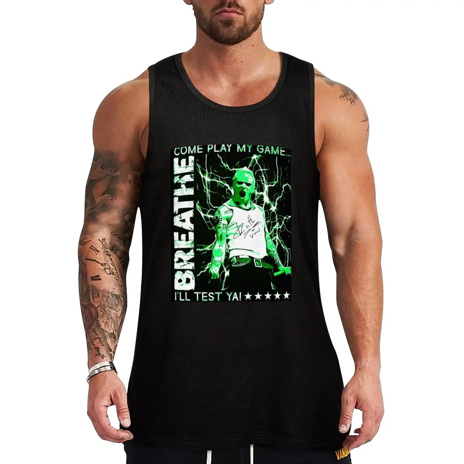 PRODIGY KEITH FLINT BREATHE DESIGN Tank Top cotton t-shirts man Men's fitness t-shirt Vest for boy