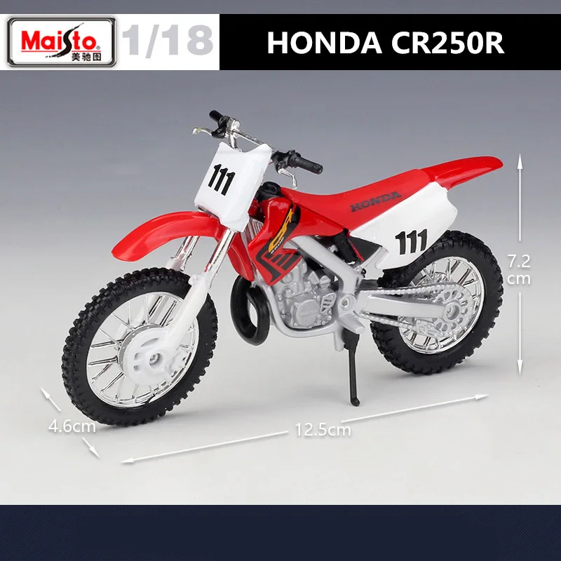 Maisto 1:18 HONDA CR250R Alloy Race Motorcycle Model High Simulation Diecast Metal Motorcycle Model Collection Children Toy Gift