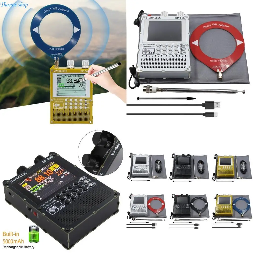 

Профессиональные DSPS Tuners Radio IPS Touch Display 5000 мАч батарея для наружного вещания X37A