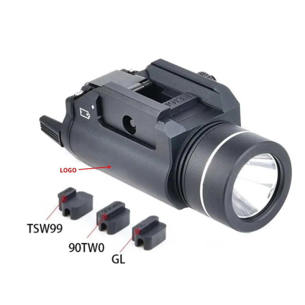 TR Taktische Pistolenlampe 1000 Lumen Schnellverschluss LED-Taschenlampe für Outdoor-Jagd Passend für 20mm Schiene GLOCK G17