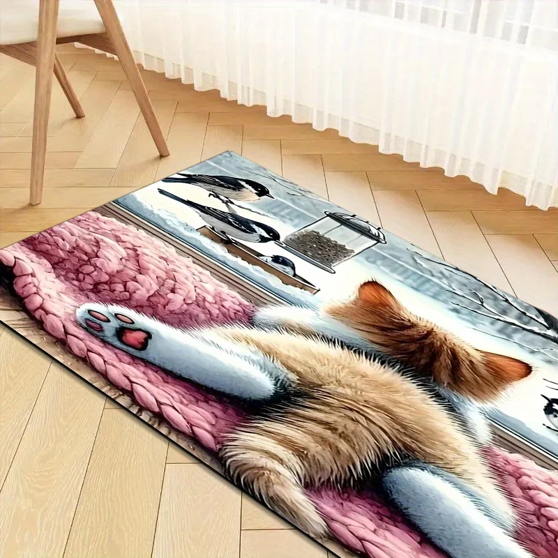 CIFBUY  Design Non-Slip Splash Proof Washable Cat Dog Food Bowl Mat Easy Clean Indoor Pet Supplies