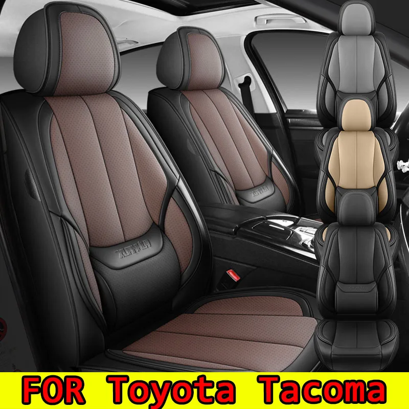 

Чехол на автомобильное сиденье Toyota Tacoma, водонепроницаемый, из искусственной кожи, мягкий, удобный, с фиксированной талией, с полной оберткой, чехол на четыре сезона
