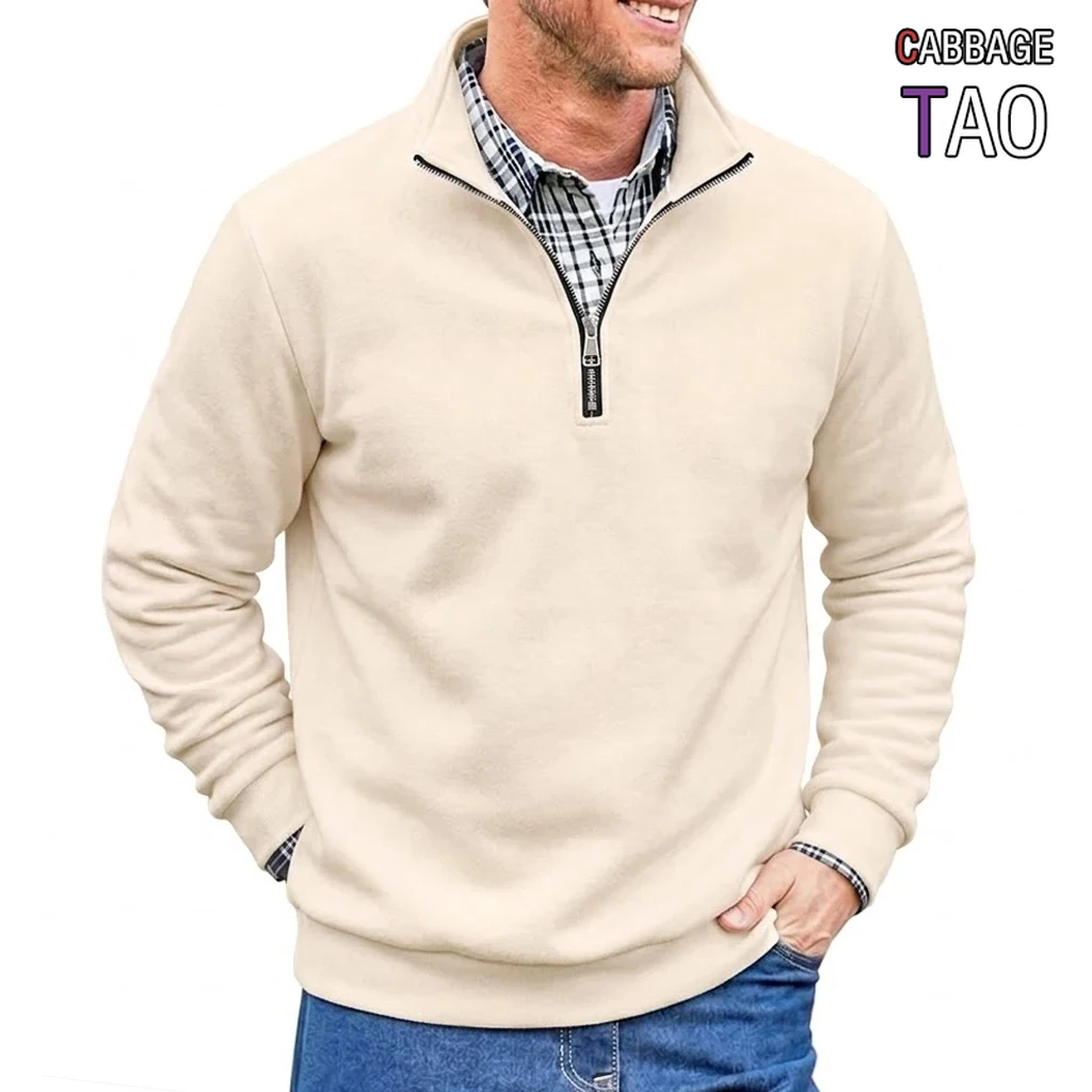 

Мужские демисезонные толстовки на молнии до середины груди, однотонные, для активного отдыха, повседневные, с длинным рукавом, для спорта и на каждый день