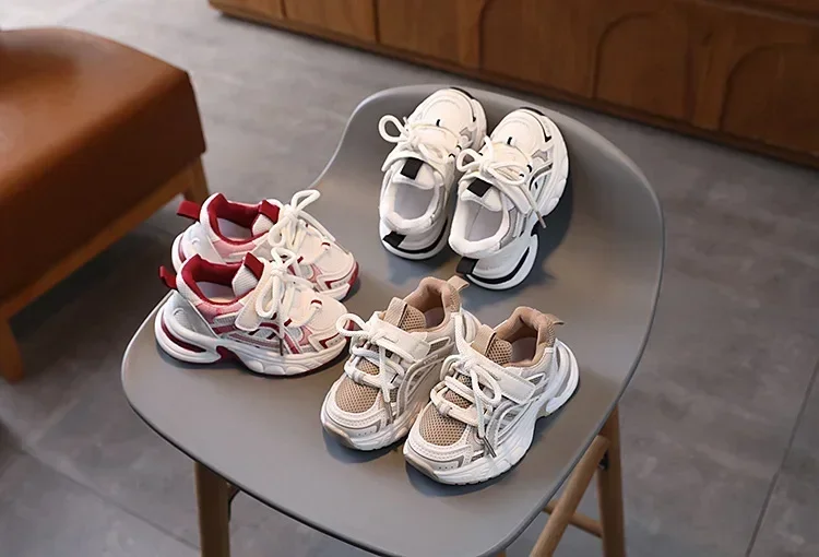 Kinder-Sneaker für Mädchen, Schulschuhe, Freizeitschuhe für Jungen, Frühling/Herbst, vielseitige Kindersneaker, atmungsaktive Mesh-Schuhe – Detail 3