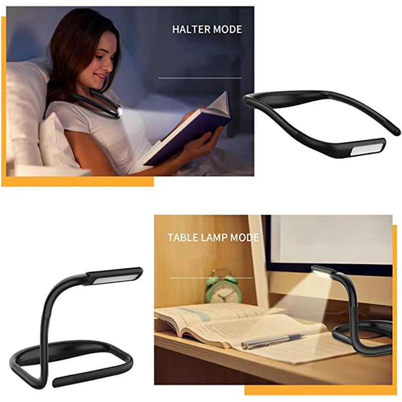 LED Neck Reading Light Dimmable Handsfree Neck Book Light Rechargeable HandsFree LED for Camping Lighting Read Night Lights