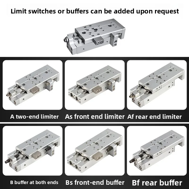 Yatke pneumatic slide cylinder HLQ12-50 high-precision linear double guide rail with magnetic slide rail hlq special offer