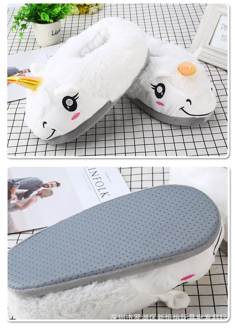 Unicorn Slippers House Shoes Women Cute Funny Slippers Girls Winter Shoes 2023 Classic Ladies Slippers Chanclas Mujer