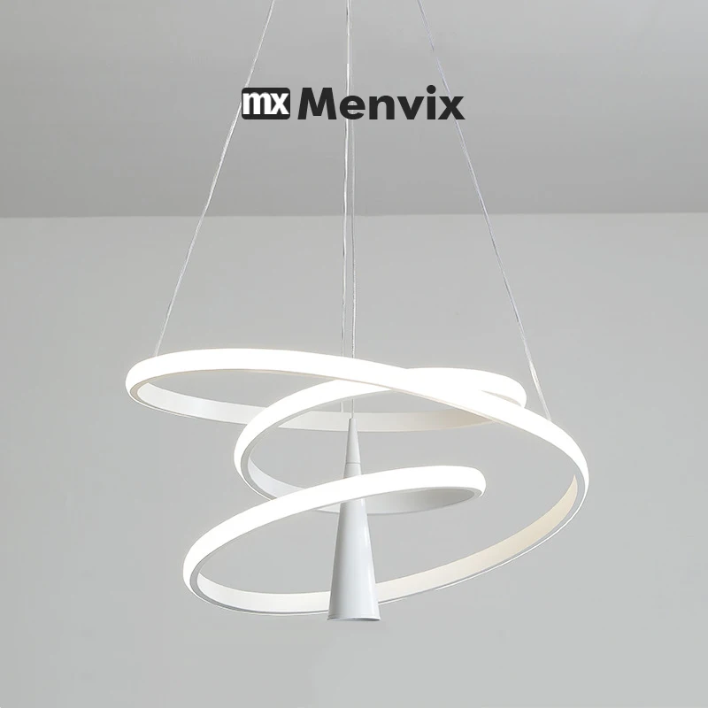 Modern Round LED Chandeliers for Living Room Dining Room Kitchen Island Luster Pendant Lights Fixture Home Decor Indoor Lighting