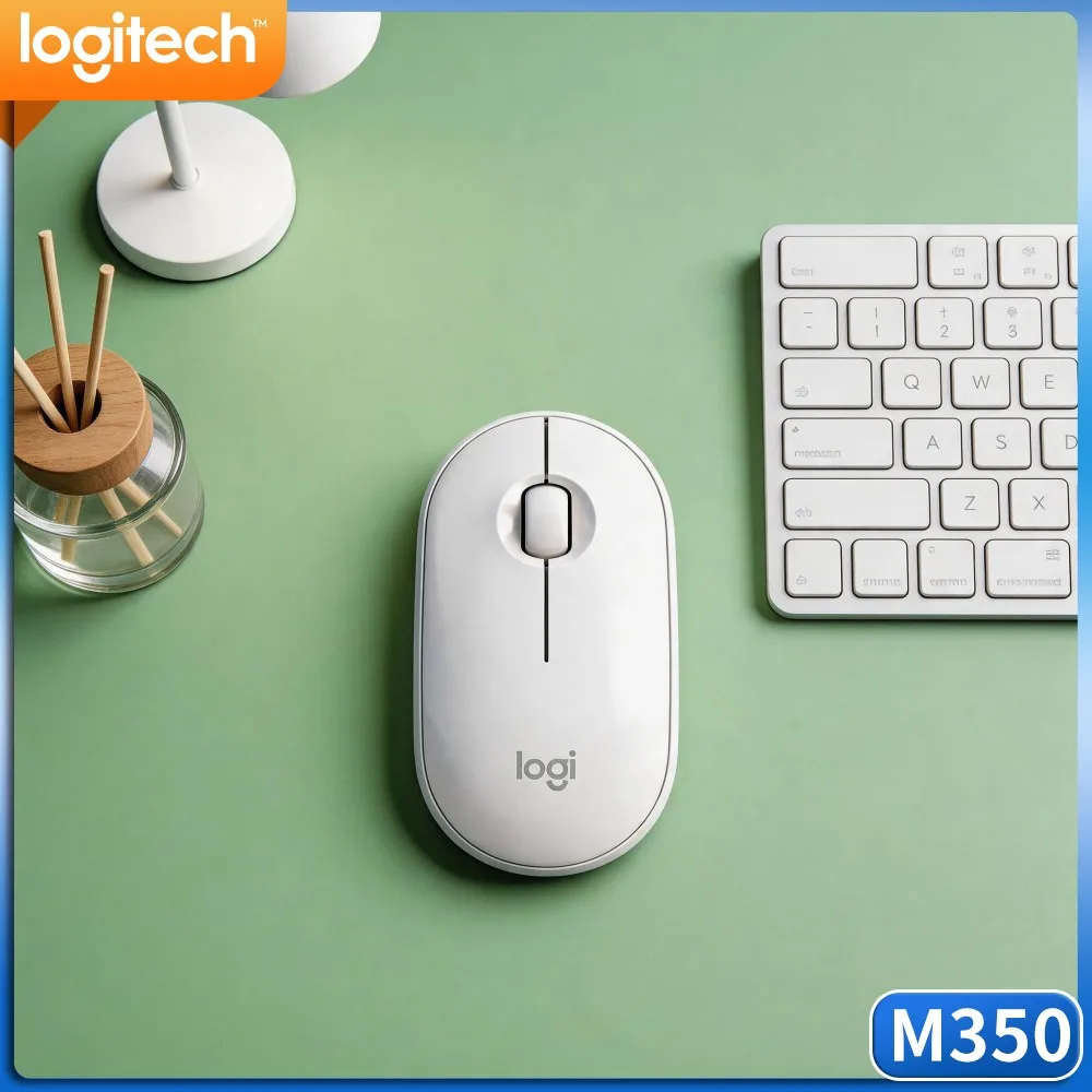 2.4G Bluetooth Travel Wireless Mouse Logitech M350 PEBBLE Dual Mode For Notebook Desktop Tablet Office Home Use
