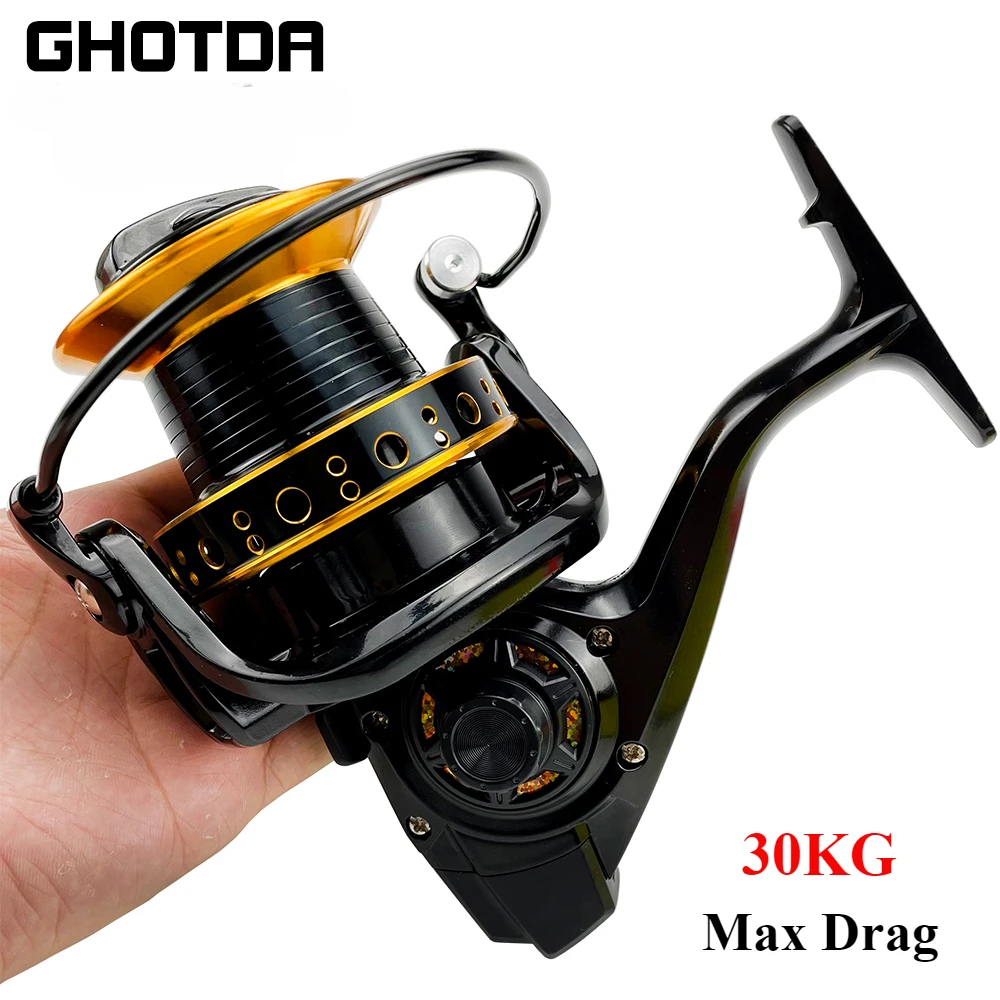 

Spinning Fishing Reel 20-30KG Super Power 12+1 Ball Bearings Aluminum Spool Long Shot Saltwater Fishing Coil 9000 10000 12000