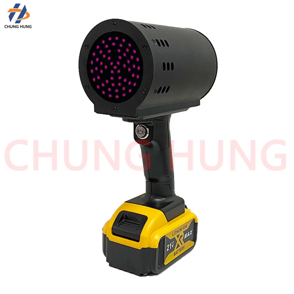 High intensity ultraviolet flashlight 200W 365nm, used for detecting surface defects in automotive paint and putty spraying