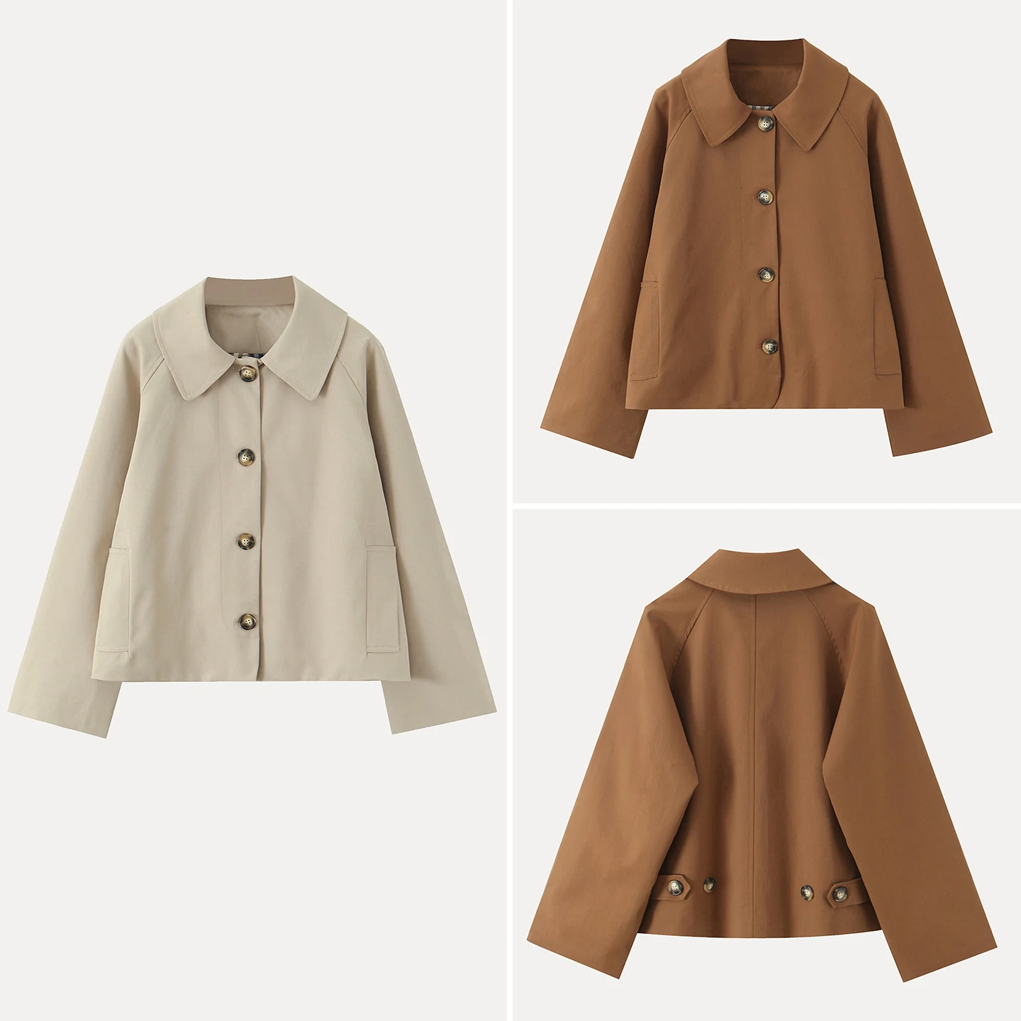 

Женское пальто Color Blo в клетку с откидным воротником на одной пуговице, осень 2024, Новое поступление, повседневное свободное длинное пальто для поездок на работу