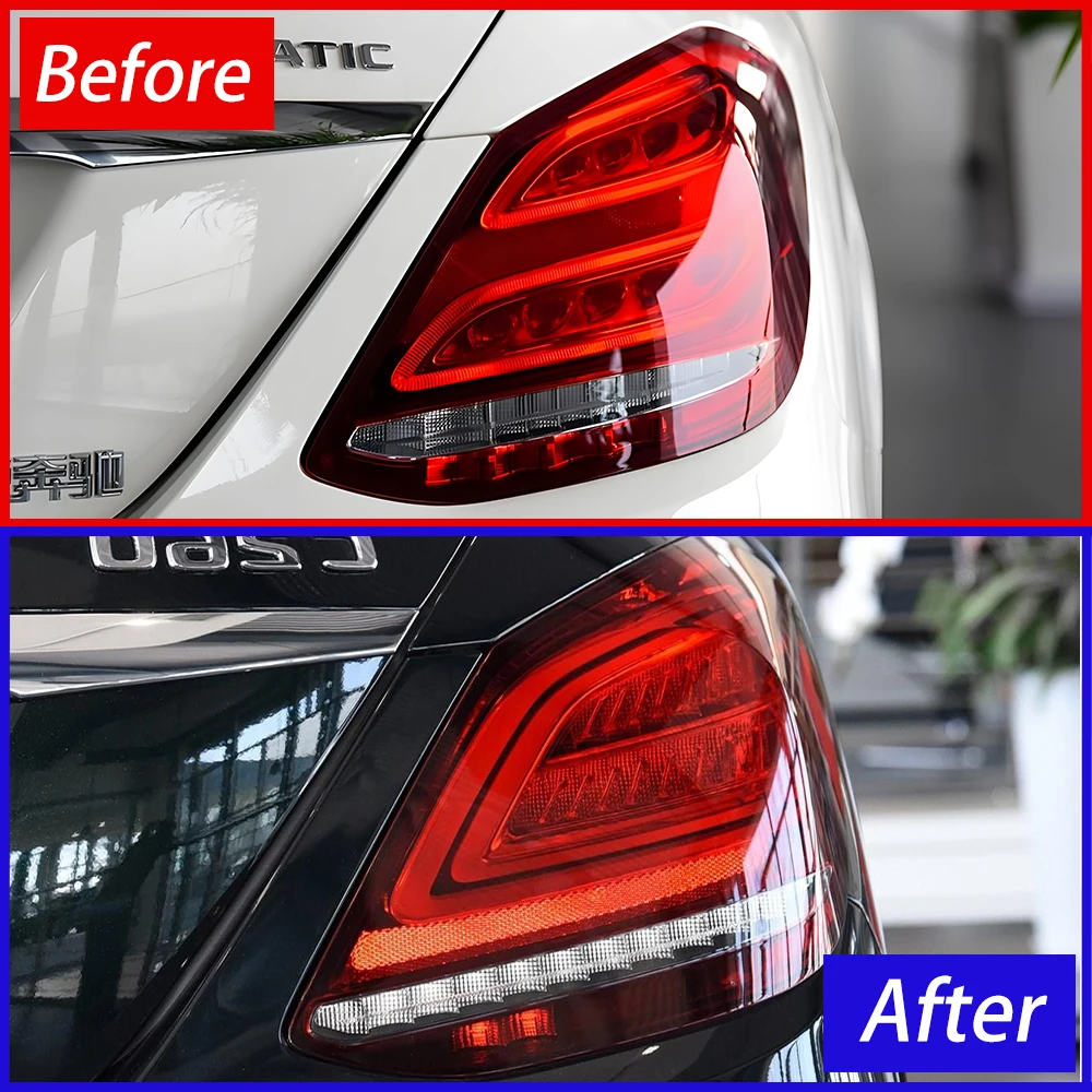 For Benz C-Class W205 2015-2021 Auto Rear Back Lamps Upgrade High Configuration LED Car Taillights Assembly Tool Accessories