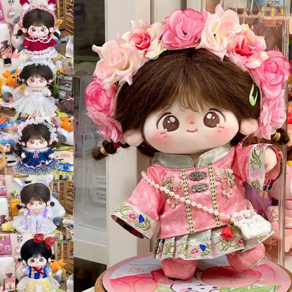 น่ารัก 20 ซม.ตุ๊กตาผ้าฝ้ายเสื้อผ้าตุ๊กตา OB11 แฮนด์เมดอุปกรณ์เสริมที่คาดผมตุ๊กตาอุปกรณ์เสริมของขวัญกระโปรงเจ้าหญิงของเล่นตุ๊กตา