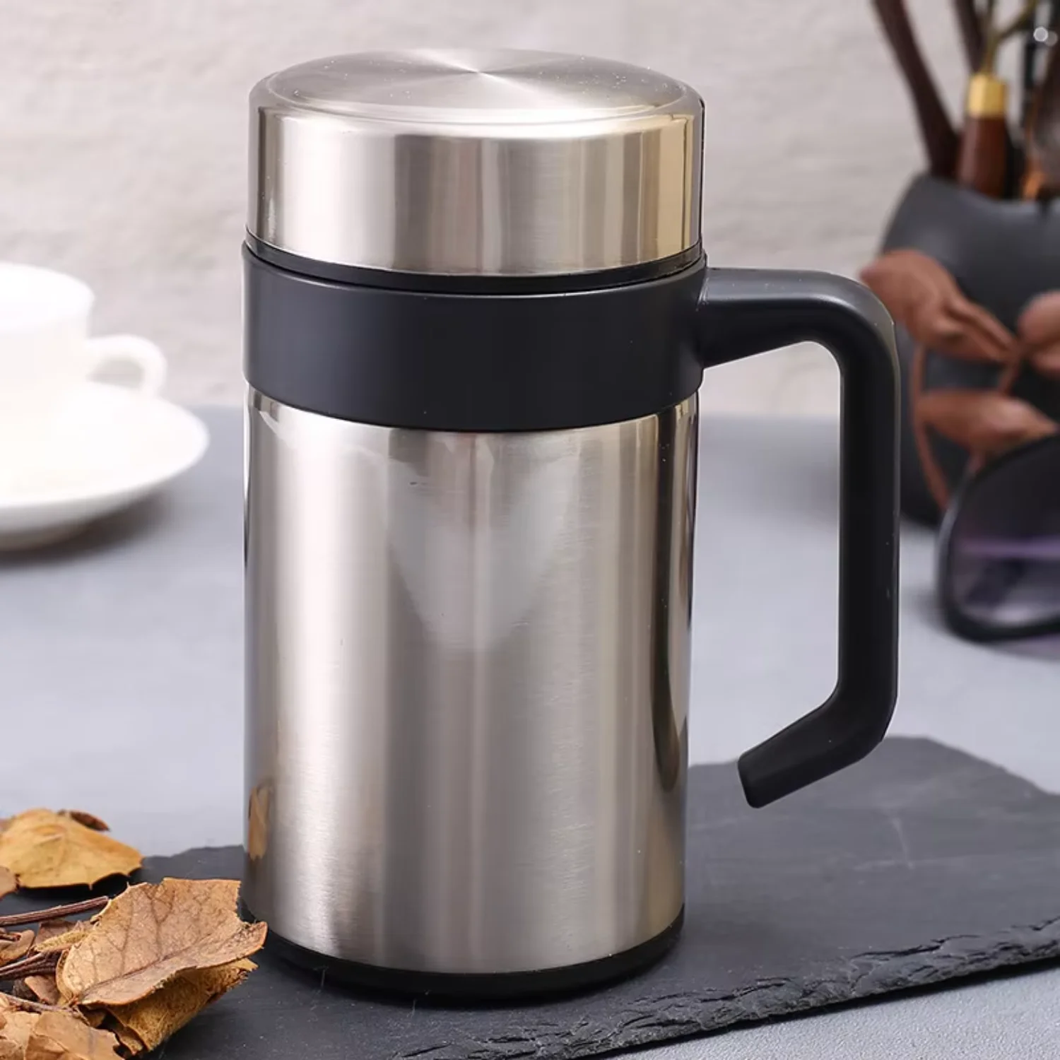 Stainless  400ml Vacuum Thermo  Mug Thermal Office Mug For Outdoor Coffee  With Handle Takoyaki pan Mini cake pan Reposteria