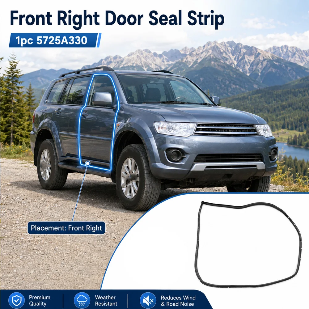 Car Front Rear Left Right Door Rubber Seal Strip For Mitsubishi Pajero Montero Sport KG5W KG6W  KH6W 5725A329, 5725A330