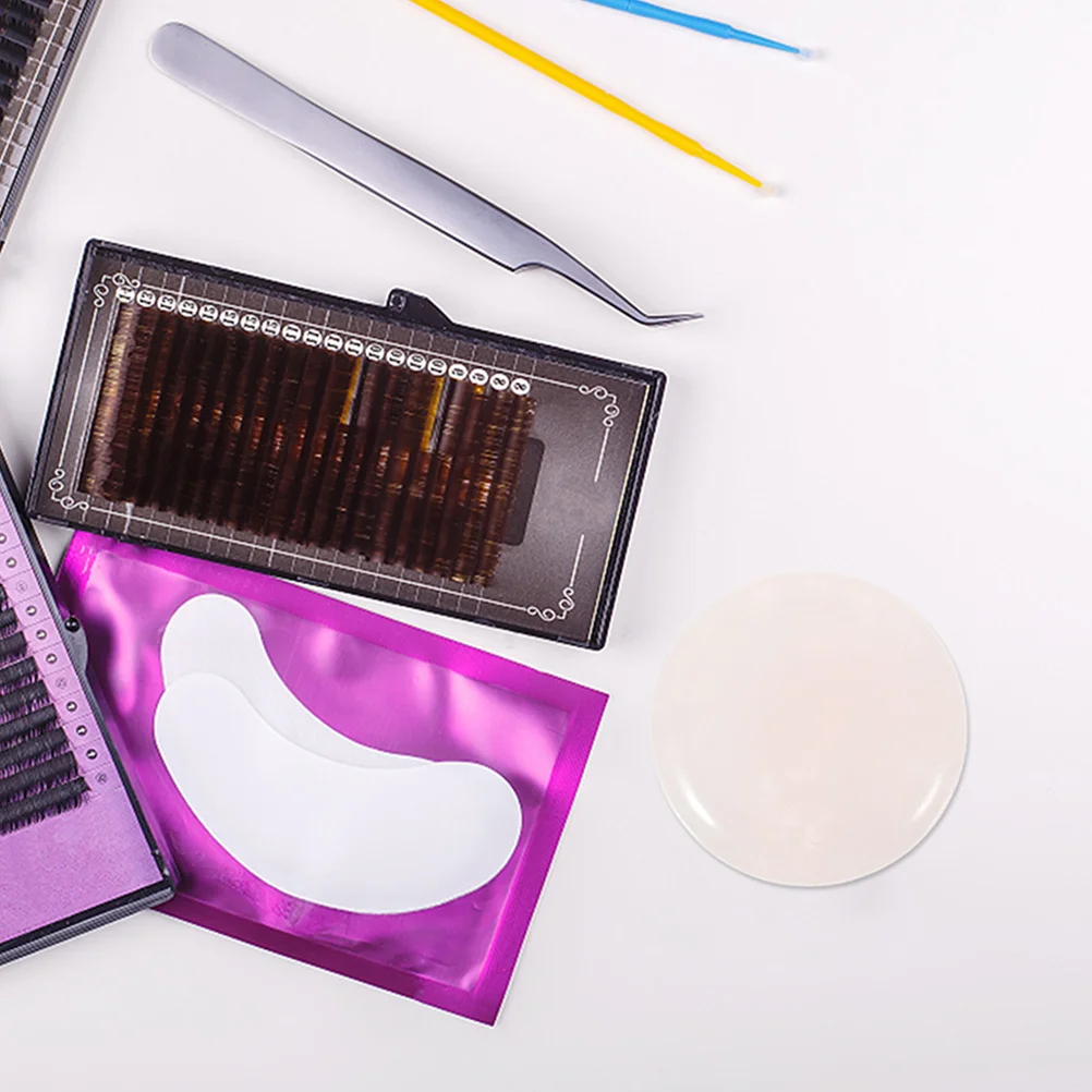 2 Stück Halterschalen für falsche Wimpern aus Jade-Material, Klebepad für Wimpernverlängerungen, kompaktes Aufbewahrungslösungswerkzeug