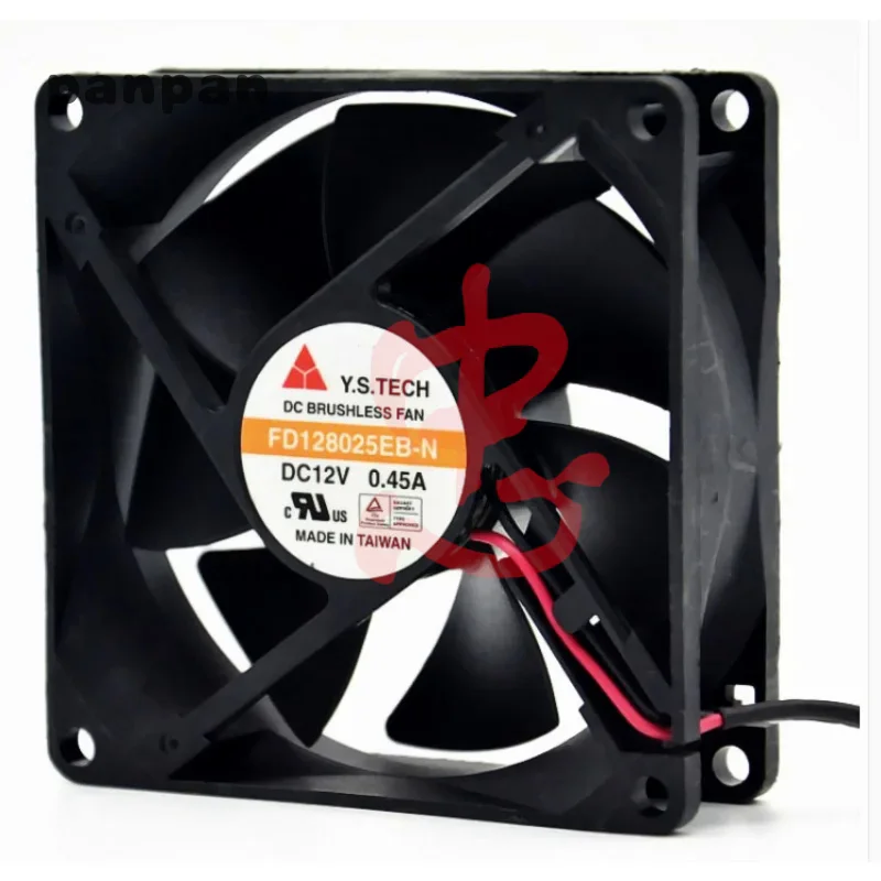 NEW Cooler Fan for Y. S.TECH FD128025EB-N 8025 8cm Double Ball Bearing Chassis Cooling Fan 12V 0.45A 80X25MM