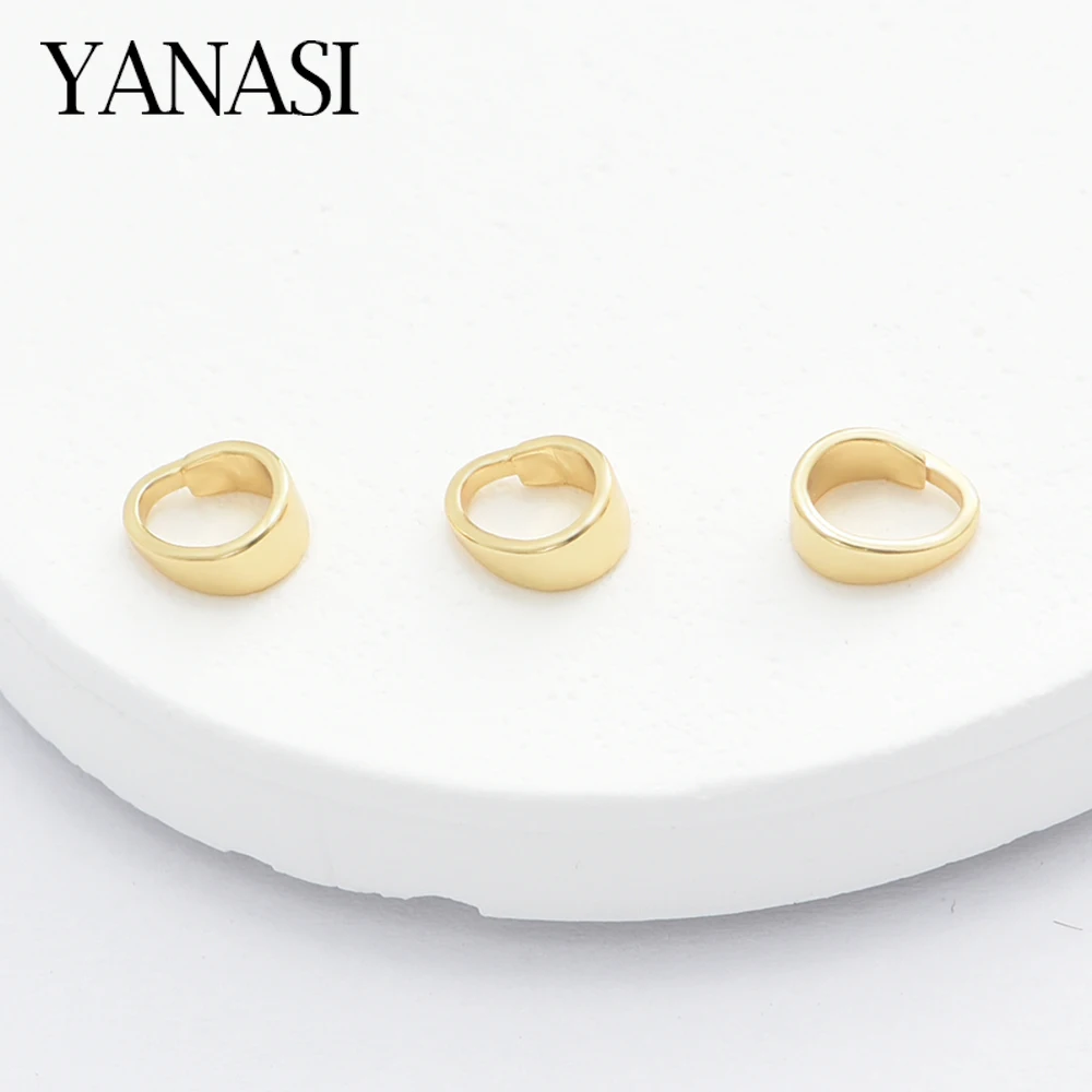 10PCS 18K Gold Plated 4.5x6MM Pendant Pinch Bail Clips Melon Seeds Charm Clasps Connector DIY Jewelry Making Materials For Women