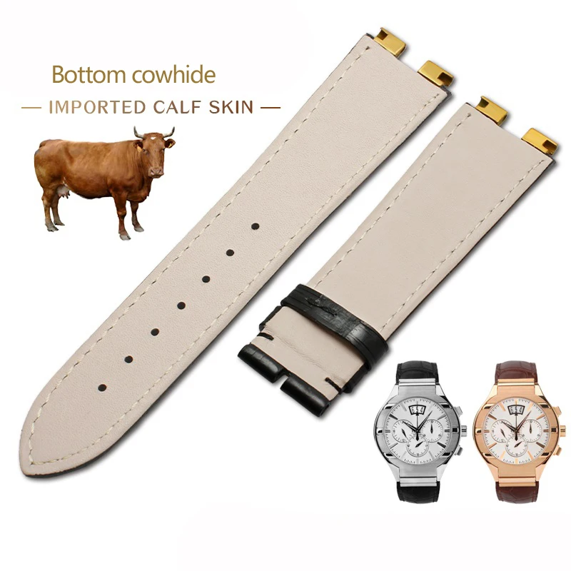 True Crocodile Leather Watchband Strap Metal Interface for Pia-g-et POLO Series 21mm Hand-Stitched Custom Alligator Watch Band