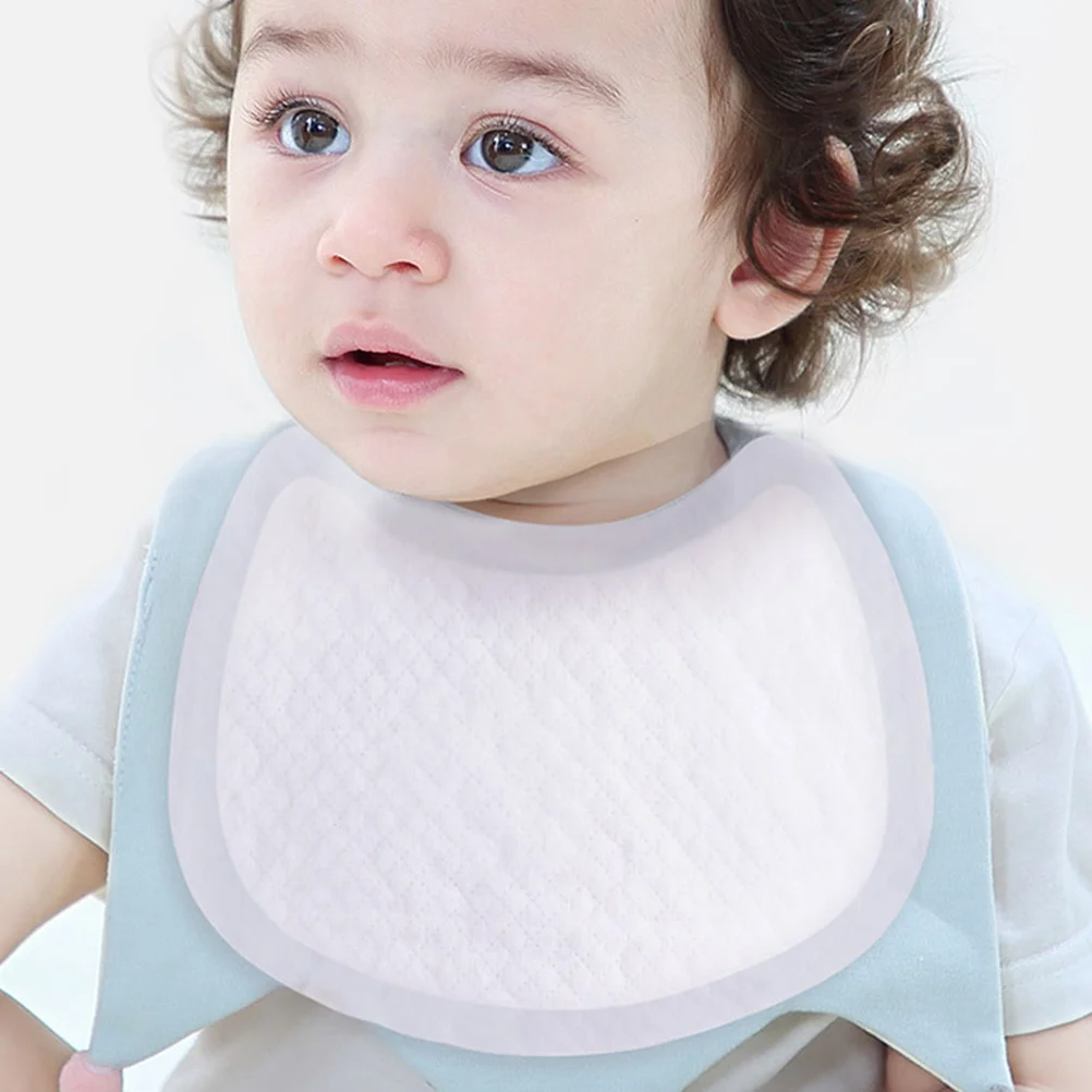 

30 Pcs Drool Bibs Kids for Infants Newborn Drooling White Disposable Children's