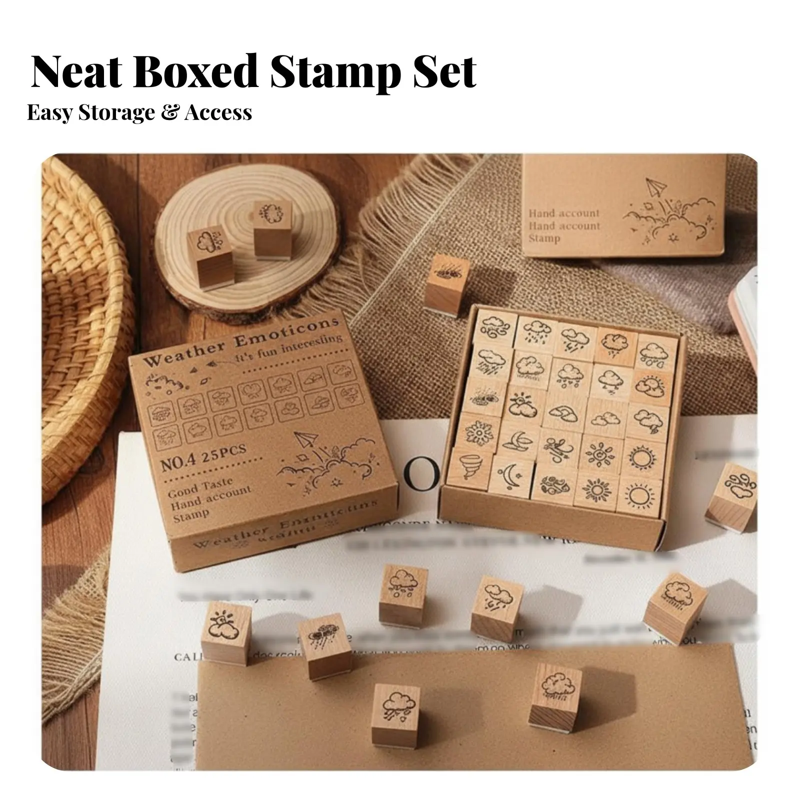 

25 Pieces Mini Wooden Rubber Stamps Beech Wood Mini Wooden Stamp Set Planner Stamp Set DIY Crafting Vintage Design Rubber Stamps