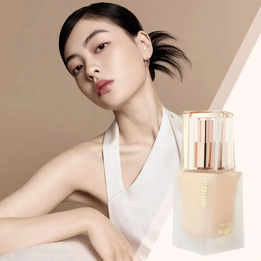 ครีมทาหน้าปกปิดไร้ตําหนิน้ําหนักเบารองพื้นชนิดน้ําสวมใส่ตลอด 24 ชั่วโมงสําหรับผู้หญิง 