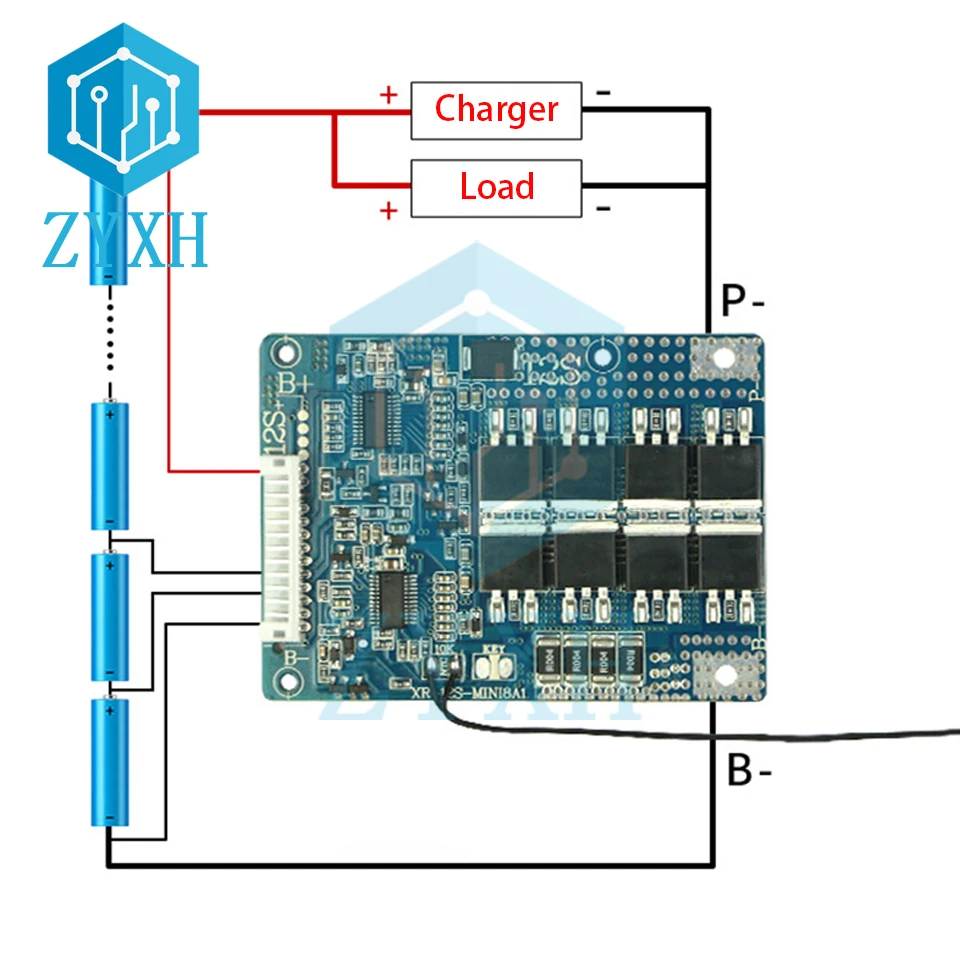 BMS 12S 36V LiFePO4 20A 30A płyta ładowania baterii z funkcją równowagi korektor temperatura NTC ochrona dla Escooter/Ebike